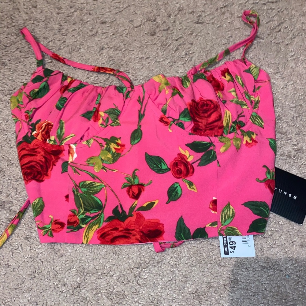 Floral corset top